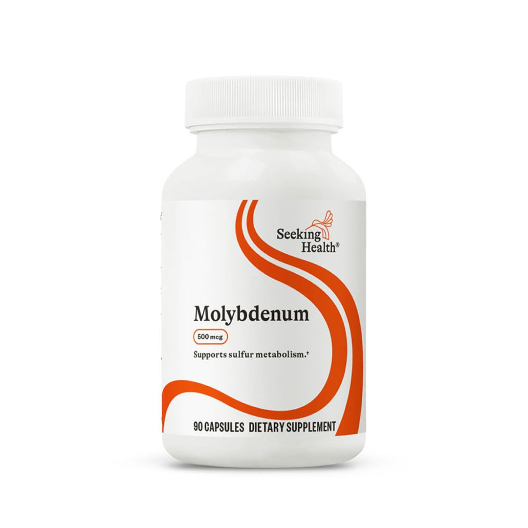 Seeking Health Molybdenum - Supplement with Molybdenum Glycinate Chelate - Supplement Supports Sulfite Metabolism &amp; Cellular Health - Vegetarian and Vegan Capsules - The Oasis of Health