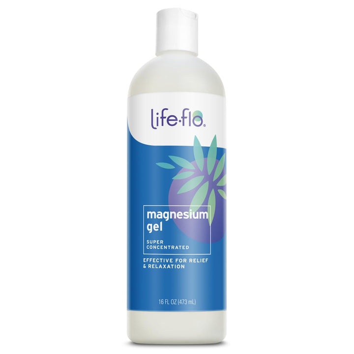 Life flo Magnesium Gel - Topical Pure Magnesium Chloride Gel from The Ancient Zechstein Seabed, Calm Soothing Relief for Adults &amp; Kids for Sore Muscles, Leg Cramps, Use for Massage - 16 fl oz