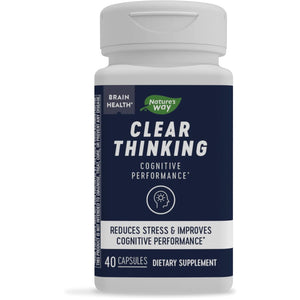 Nature's Way Clear Thinking Cognitive Performance*, Ashwagandha, Reduces Stress and Supports Cognitive Performance*, 40 Capsules