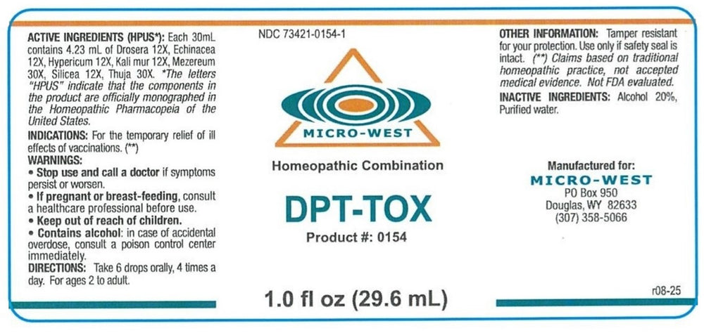 Nutri-West - DPT-Tox - 1 oz - Supplement Facts panel