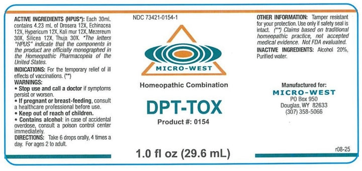 Nutri-West - DPT-Tox - 1 oz - Supplement Facts panel