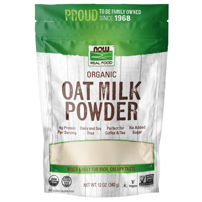 Now Food Oat Milk Powder Organic 12oz - 5834