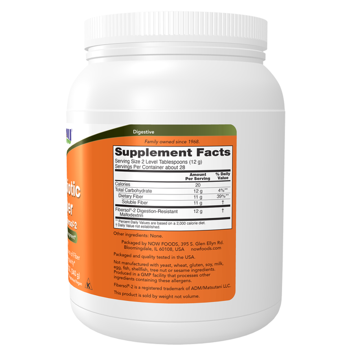 Now Foods Prebiotic Fiber with Fibersol-2 Powder 12oz - 5907