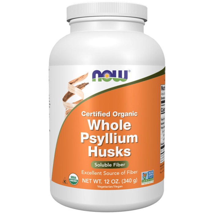 Now Foods Whole Psyllium Husks Organic 12oz - 5968