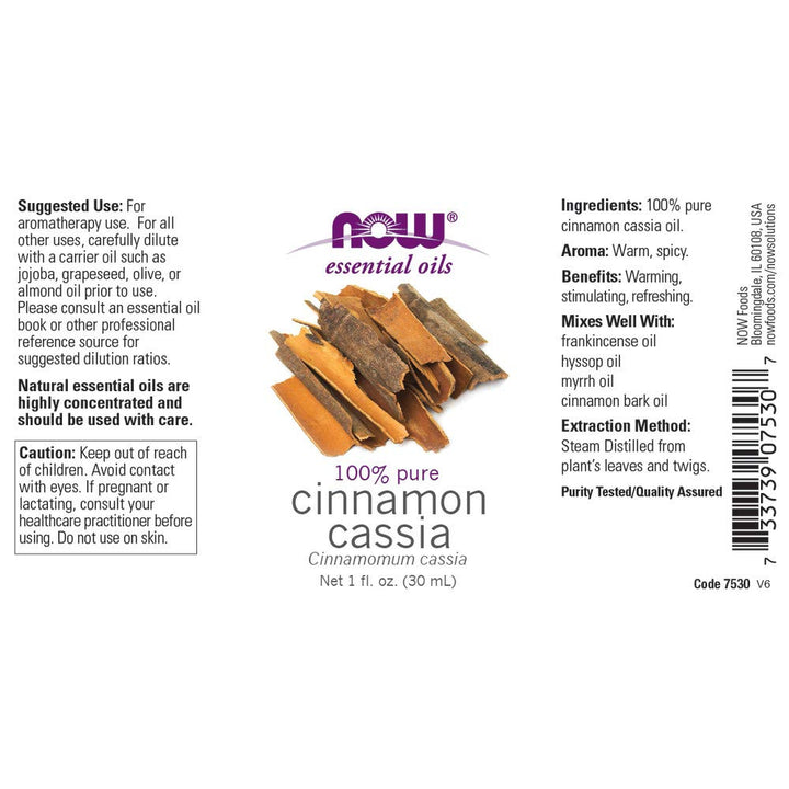 Now Essential Oils Cinnamon Cassia Oil 1oz - 7530 - 2 Pack