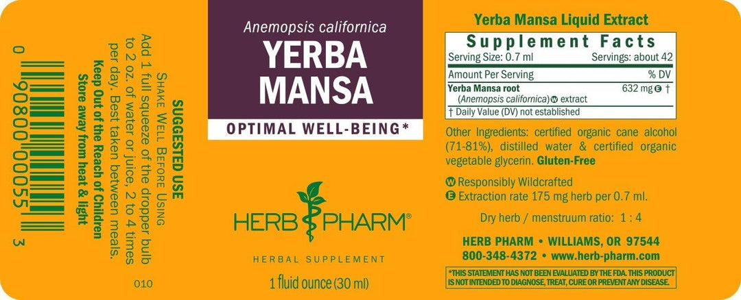 Herb Pharm Yerba Mansa Root Extract - 1 Ounce