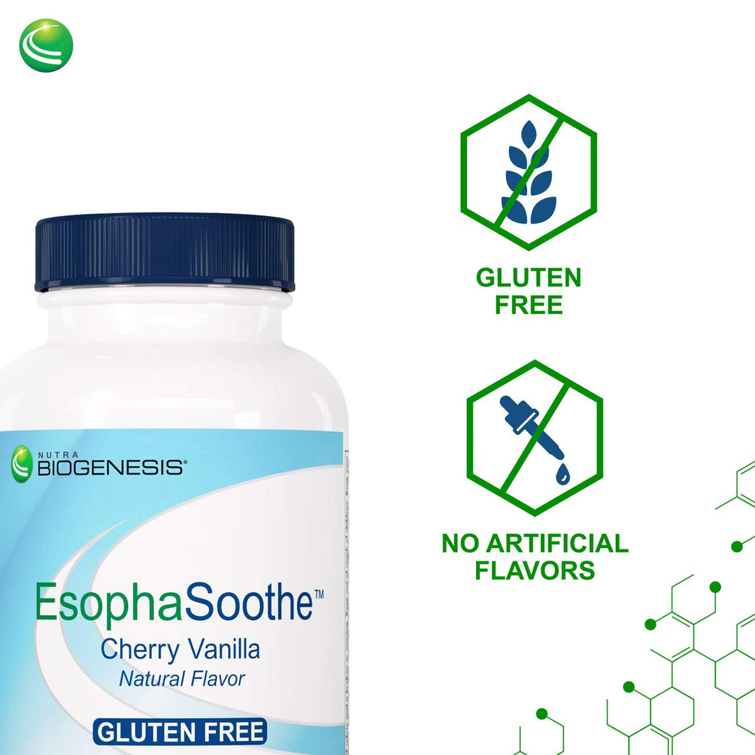 Dark Slate Gray Nutra BioGenesis EsophaSoothe Chewable Cherry Vanilla 60 Capsules
