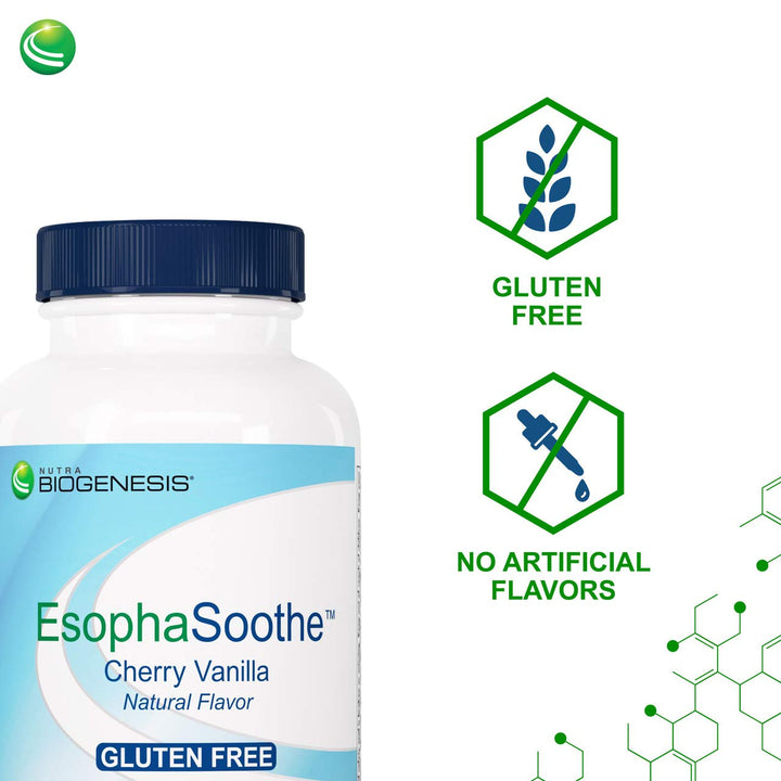 Dark Slate Gray Nutra BioGenesis EsophaSoothe Chewable Cherry Vanilla 60 Capsules