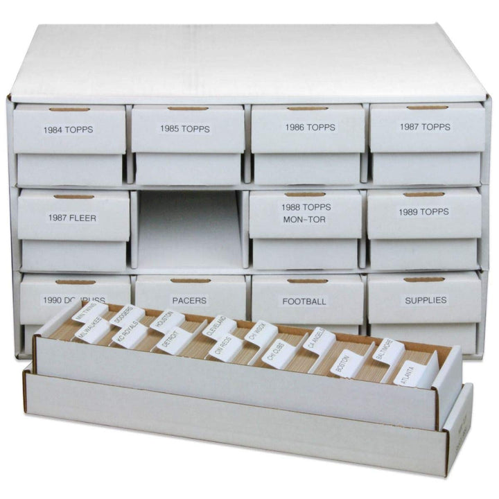 BCW Horizontal Trading Card Dividers - 30 ct | Archival Quality, Write-On Index Tab, 3 11/16 X 2 11/16 Inches | Fits Single Row Card Boxes| Card Collection Organizer Dividers