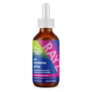 BIORAY RAYZ All Systems Glow, Raspberry Flavor - 2 fl oz - Convenient Source of Vitamins & Minerals for Teens 12-18 Years Old - The Oasis of Health