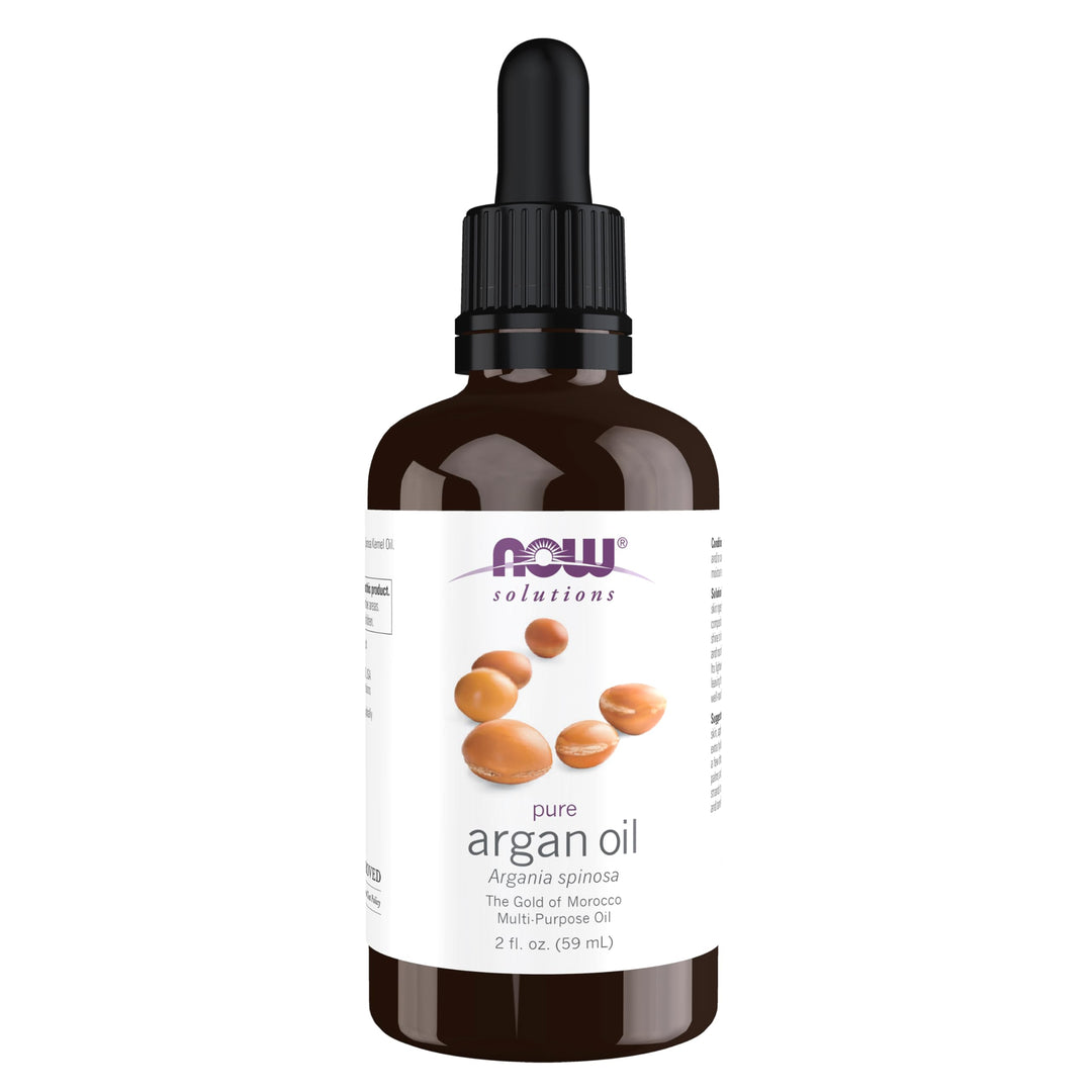 NOW Solutions Pure Argan Oil, 100% Pure, "Gold of Morocco" Multi-Purpose Oil, 2-Ounce