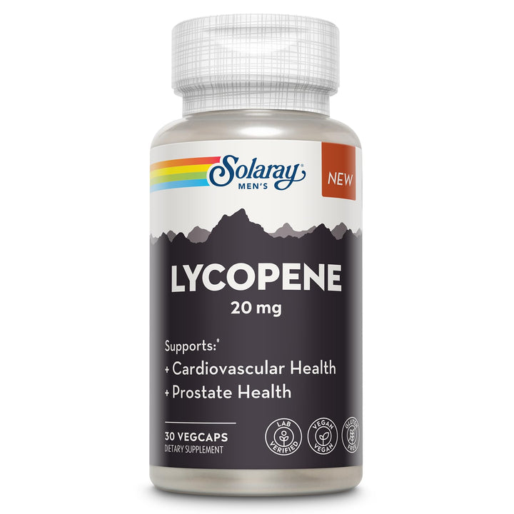 SOLARAY Lycopene 20mg - Heart Health and Prostate Health Support, Powerful Antioxidants Supplement Sourced from Tomatoes - Vegan, Gluten Free, Lab Verified, 60 Day Guarantee, 30 Servings, 30 VegCaps