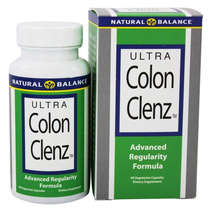 Natural Balance Ultra Colon Clenz | Herbal Cleansing &amp; Regularity Formula for Overnight Support | 60 VegCaps, 60 Serv.