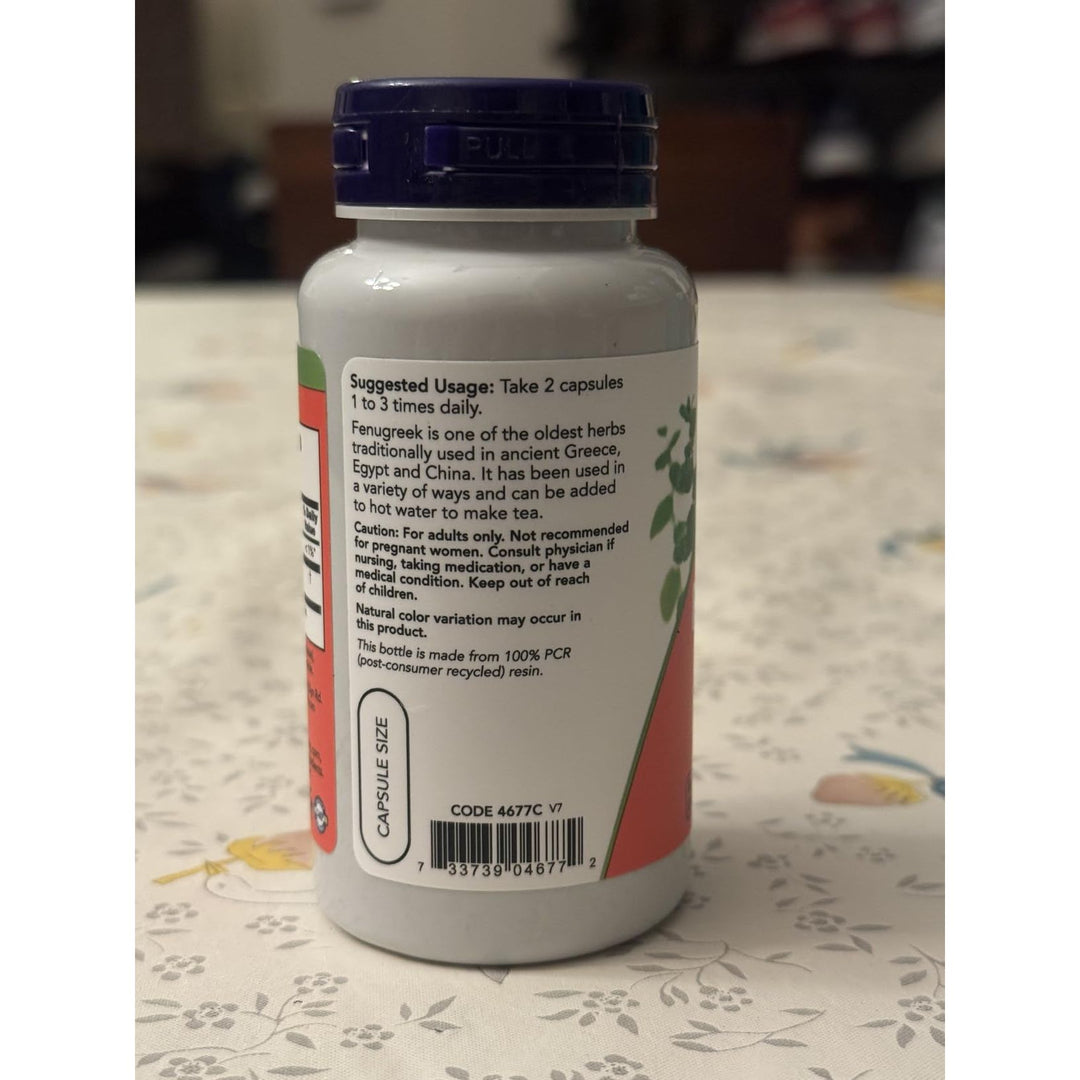 Now Foods Fenugreek 500 mg 100 Vcaps - 4677 - 3 Pack