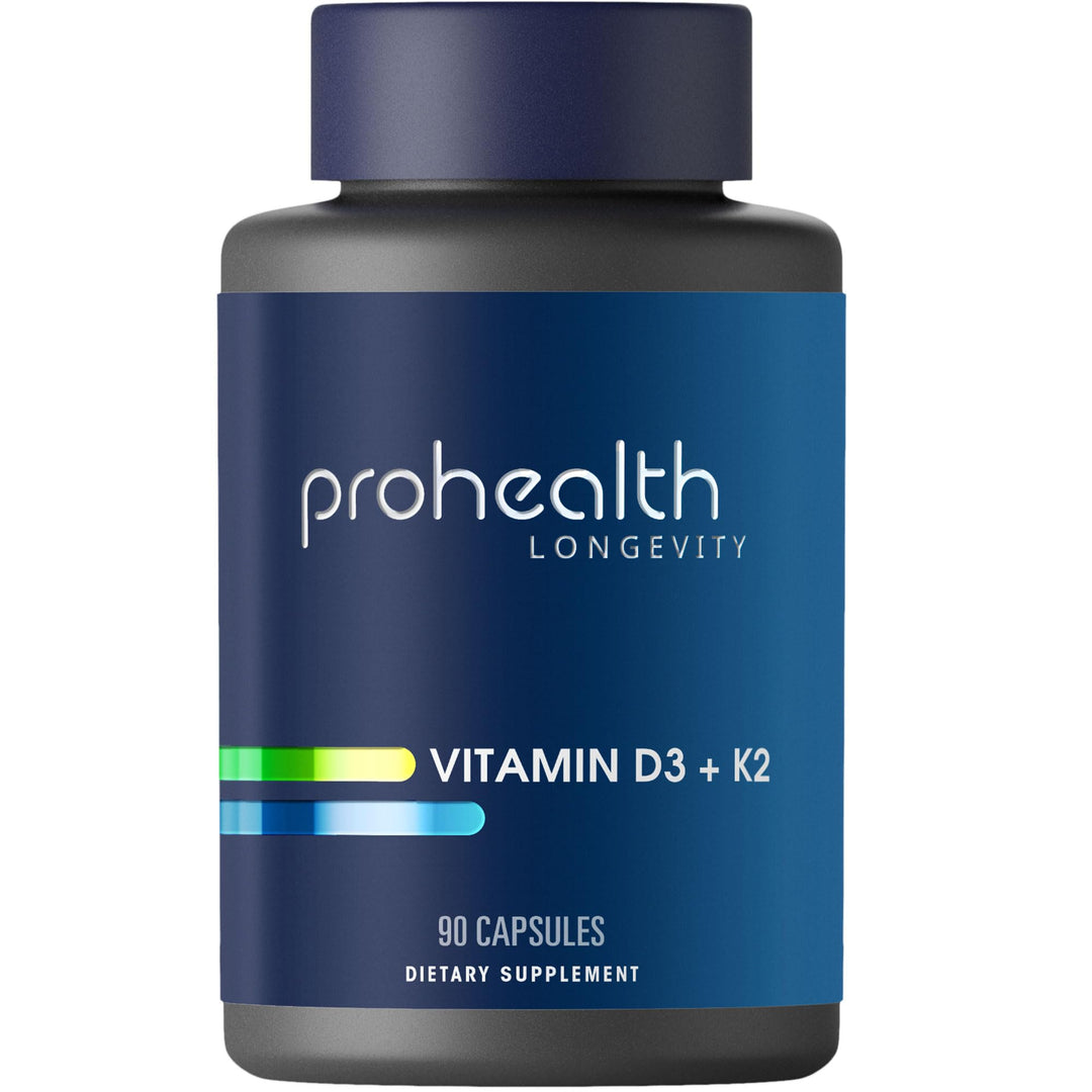 ProHealth Vitamin D3 + K2 | 90 Capsules | Bioactive VegD3® &amp; MK-7 for Bone, Heart &amp; Immune Support | Non-GMO, Triple Lab-Tested, USA GMP-Certified