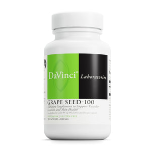 DAVINCI Labs Grape Seed-100 - Dietary Supplement to Support Immune System, Vascular Function and Healthy Skin* - with 100 mg Grape Seed Extract per Serving - Gluten-Free - 90 Vegetarian Capsules