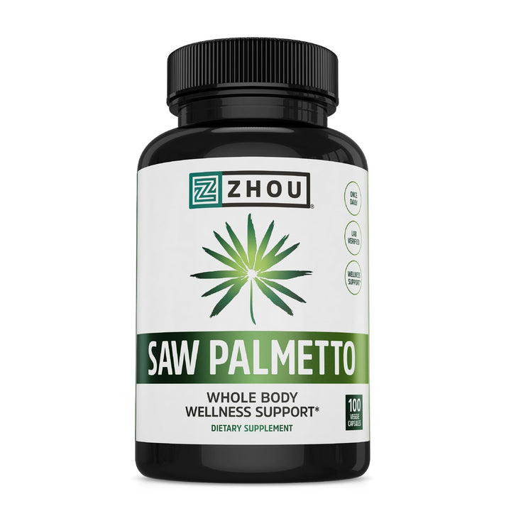 Zhou Saw Palmetto 500 mg | For Prostate Health | Healthy Urination Frequency &amp; Flow | 100 Capsules