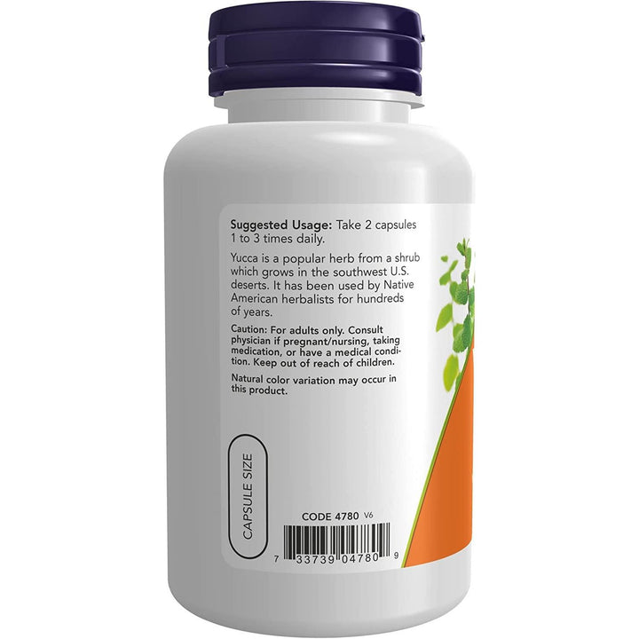 Now Foods Yucca 500mg 100 Capsules - 4780 - 4 Pack