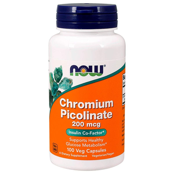 Now Foods Chromium Picolinate 200 mcg 100 Vcaps - 1420 - 2 Pack
