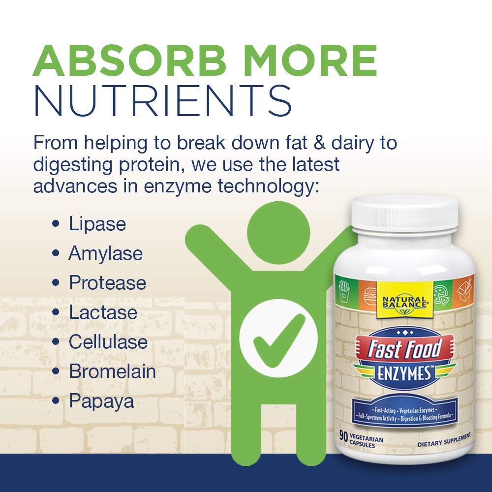 Natural Balance Fast Food Enzymes, 90-Capsules