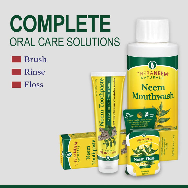 TheraNeem Neem Toothpaste - Herbal Tooth Paste for Teeth and Gums, Fluoride Free Toothpaste with Neem Leaf and Bark Extracts for Adults and Children - 4.23 oz (Pack of 1)