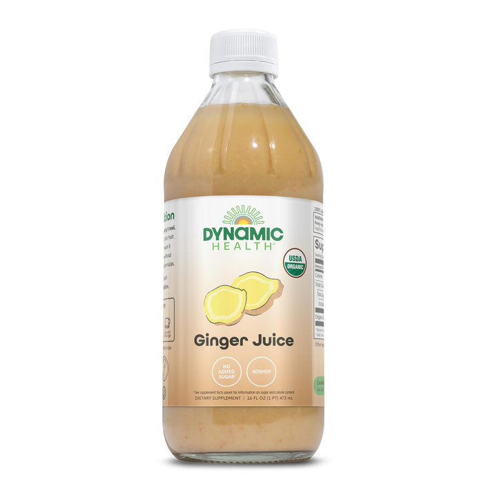 Dynamic Health Organic Ginger Juice – Bold, Plant-Powered Flavor for Wellness Support – USDA Organic, No Added Sugar, Kosher Certified – 31 Servings, 16 FL OZ