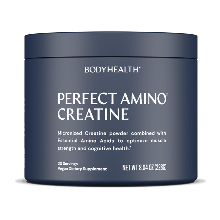 BodyHealth Creatine Monohydrate Powder – Vegan Pre Workout Supplement with PerfectAmino, BCAAs & EAAs – Keto-Friendly, Muscle Recovery & Energy Support – 5g Creatine per Serving.