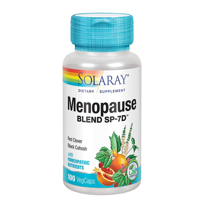 SOLARAY Menopause Blend SP-7D | Herbal Blend w/Cell Salt Nutrients to Help Provide Menopause Support | Non-GMO, Vegan | 50 Servings | 100 VegCaps