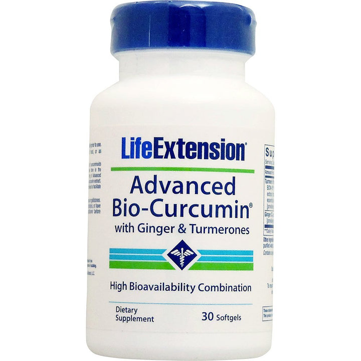 Life Extension Advanced Bio-Curcumin with Ginger & Turmerones, 30 softgels - The Oasis of Health