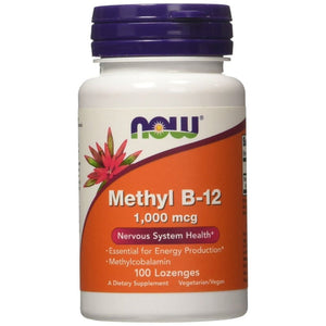 Methyl B-12, 1000mcg, 100 LOZ by Now Foods (Pack of 2)