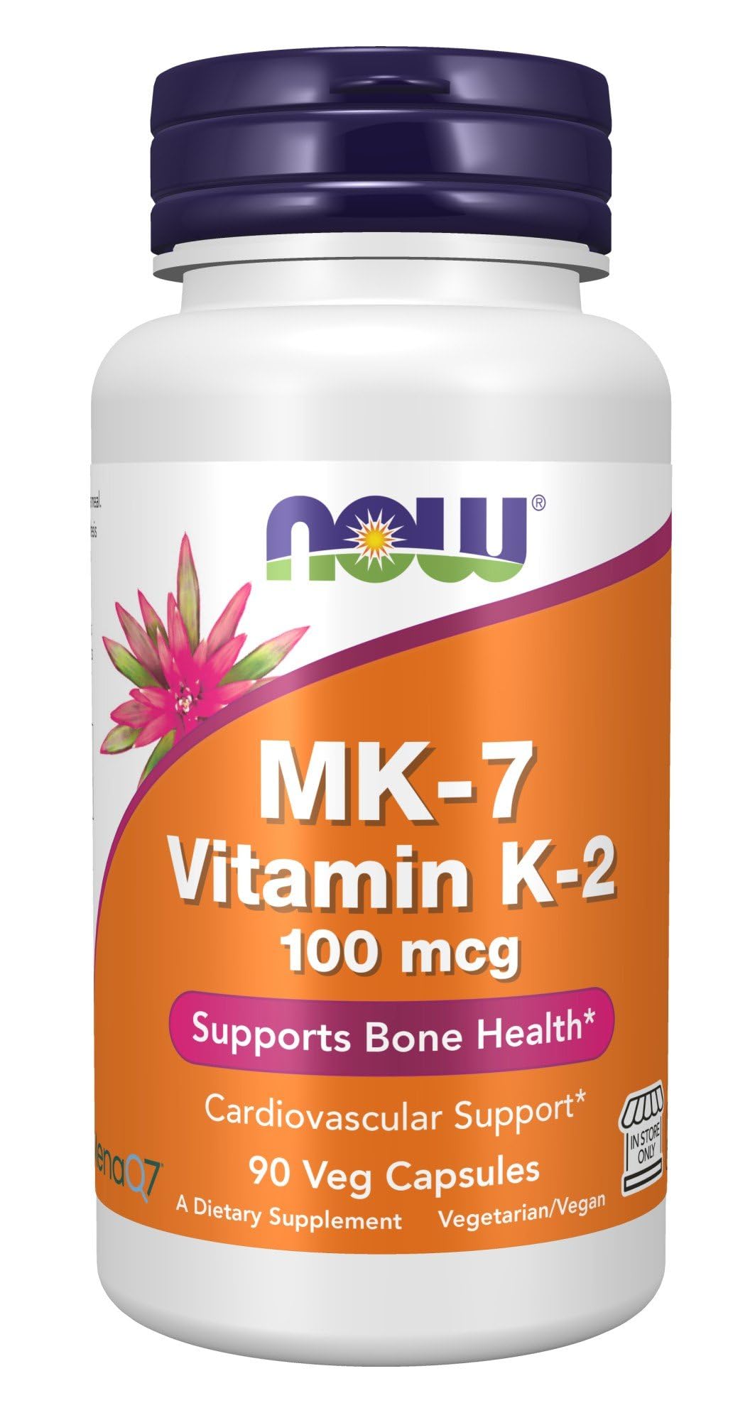 Now Foods Vitamin K-2 (MK-7) 100 mcg 90 VegCap