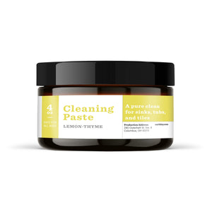 Earthley Wellness, Cleaning Paste, Eco-Friendly, Pure, Certified Organic Cleaning Agent, Septic Safe, Plant Based Cleaner, Sulfates and Phosphates Free, Tub and Sink Cleaning (4 oz, Lemon-Thyme) - The Oasis of Health