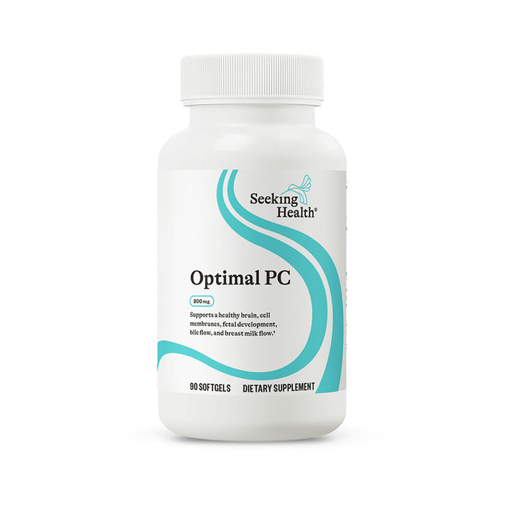 Seeking Health Optimal PC - Support Brain &amp; Liver Health with Choline - Energy Support Supplement with Sunflower Lecithin - 800 mcg, 90 Softgels