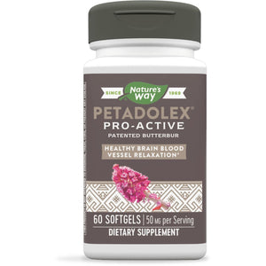 Nature's Way Petadolex Pro-Active Blood Vessel Health with Butterbur, 50 mg per serving, 60 Softgels - The Oasis of Health