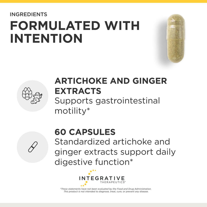 Integrative Therapeutics Motility Activator - GI Motility &amp; Gut Health Support Supplement* - Supports Gastrointestinal Comfort* - Dairy-Free &amp; Gluten-Free - 60 Capsules (60 Servings)