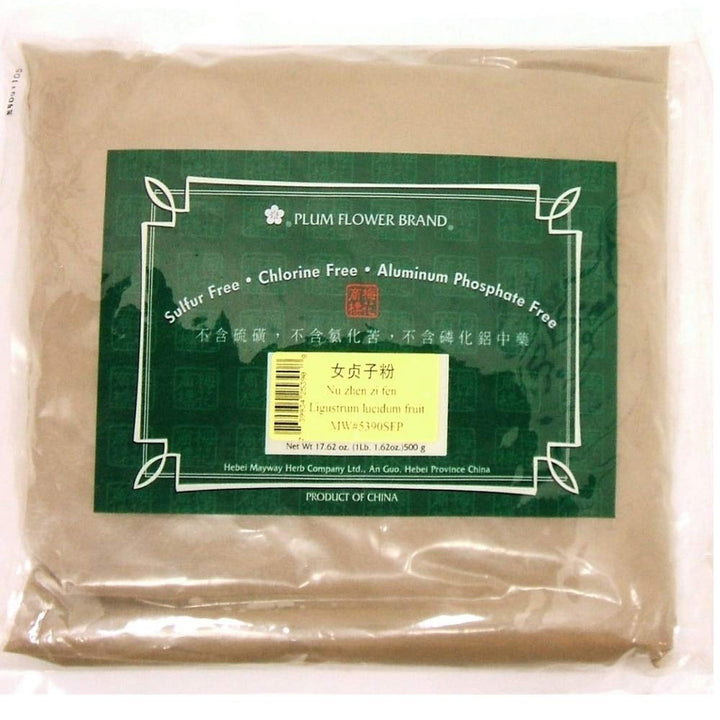 Plum Flower Glossy Privet Fruit Powder / Nu Zhen Zi Fen / Ligustrum Lucidum Fruit, 500g or 1lb Bulk Herb by MayWay