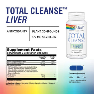 SOLARAY Total Cleanse Liver - Milk Thistle, Dandelion & More for Healthy Cleansing Support - 60 Count (Pack of 1) - The Oasis of Health