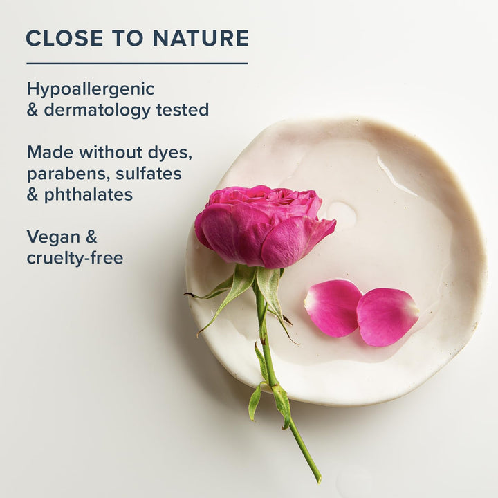 HERITAGE STORE Rosewater Facial Cleanser - Milk Face Wash Purifies and Nourishes w/Squalane, Rose Complex, Dry Skin to Combination Skin Care, Hypoallergenic, pH Balanced, Vegan, 60-Day Guarantee, 4oz