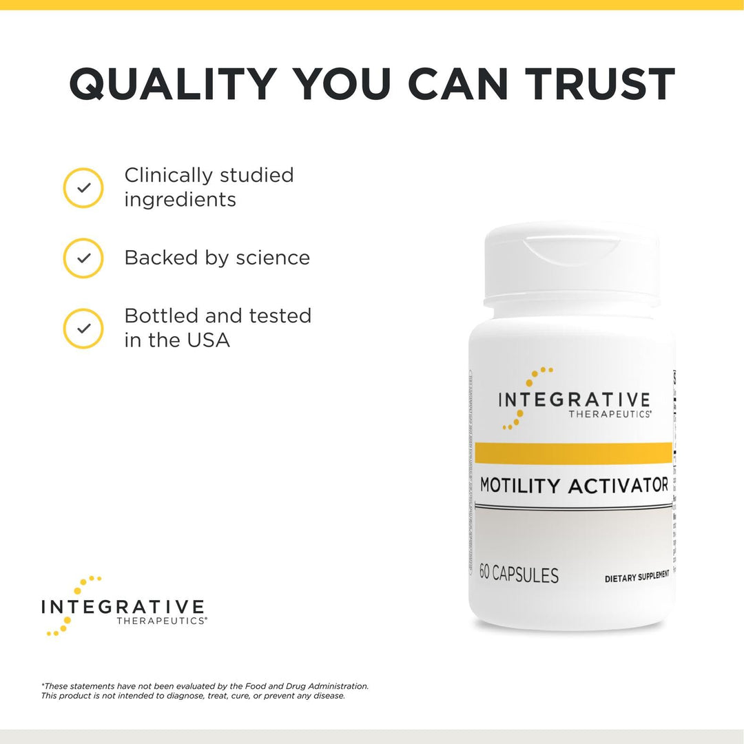Integrative Therapeutics Motility Activator - GI Motility &amp; Gut Health Support Supplement* - Supports Gastrointestinal Comfort* - Dairy-Free &amp; Gluten-Free - 60 Capsules (60 Servings)