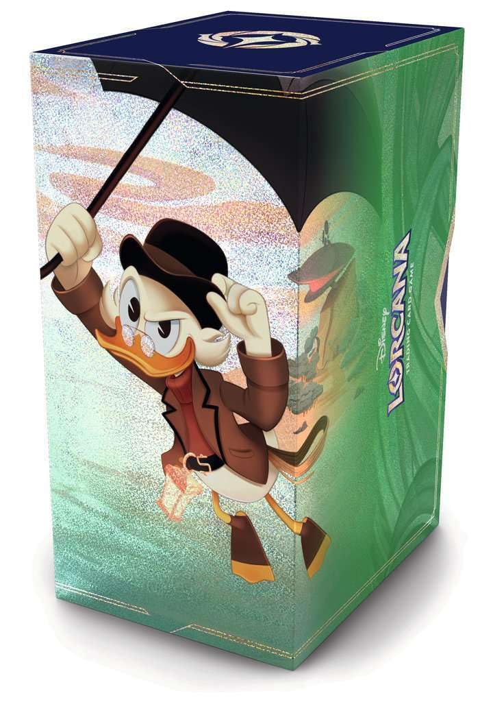 Ravensburger Disney Lorcana TCG: Scrooge McDuck Gift Box - Glimmer Foil Promo Card, 5 Assorted Booster Packs, Storage Box and Dividers - Trading Card Game &amp; Disney Collectible - Ages 8+