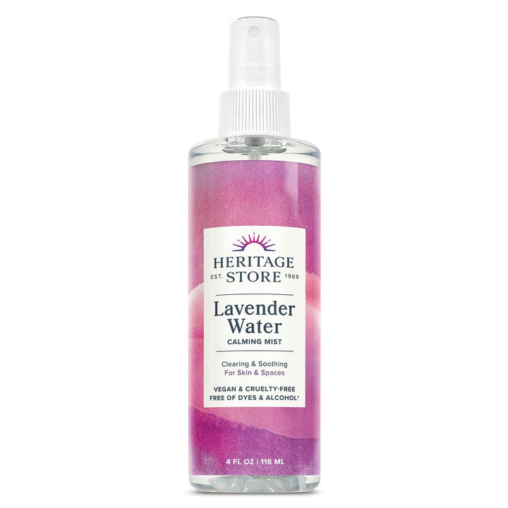 HERITAGE PRODUCTS Flower Water Lavender w/Atomizer 4 OZ