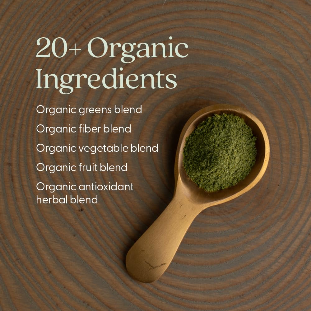 New Chapter All-Flora Digestive Super Greens Powder for Gut Health - Clinical-Strength Digestive Enzymes + USDA Organic Chlorella, Spirulina, Fermented Greens – Delicious &amp; 100% Vegan, 30 Servings