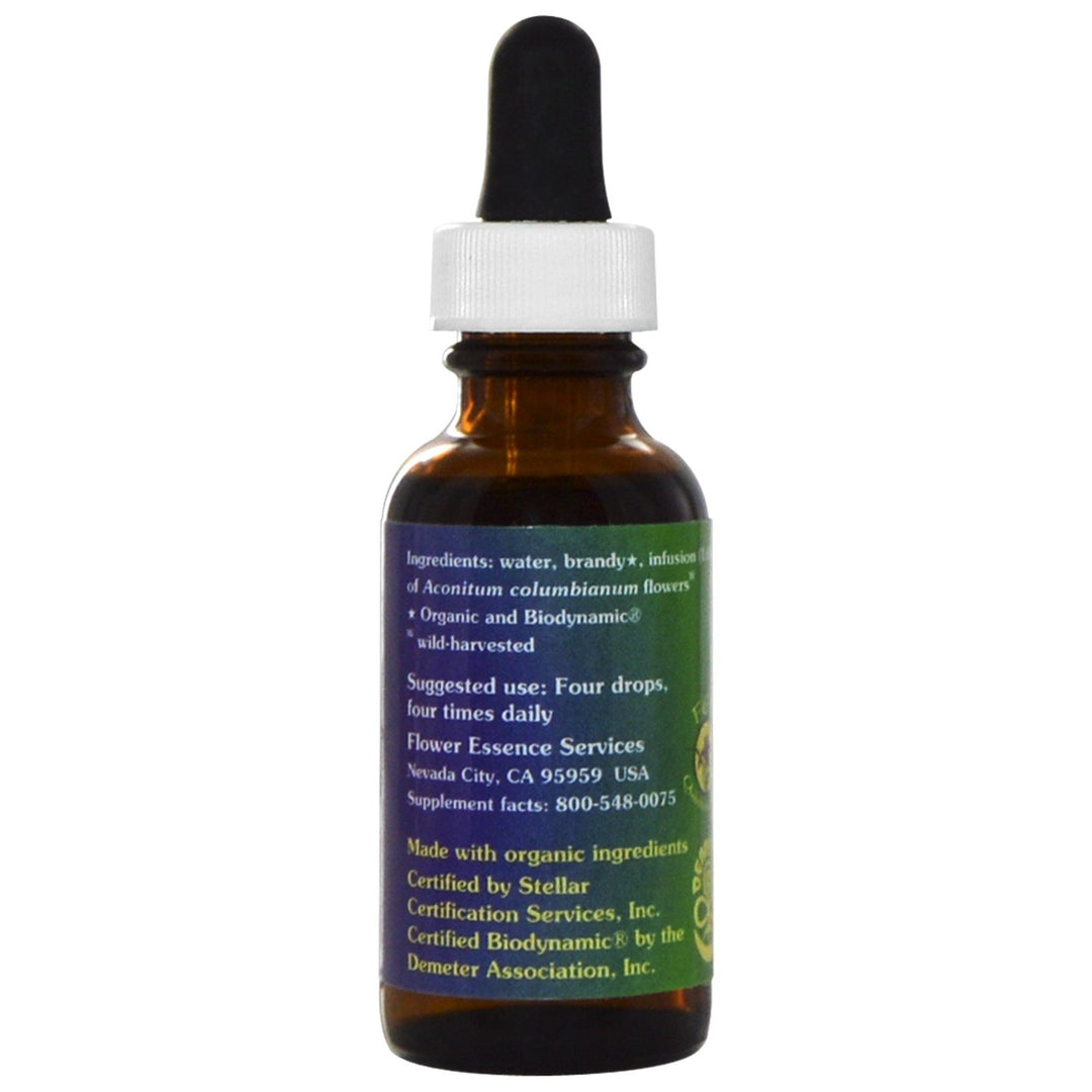 Flower Essence Range of Light Monkshood Supplement Dropper - 1 fl oz