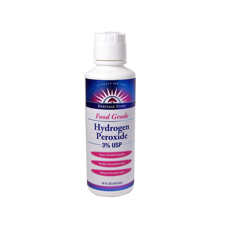 Heritage Store Heritage Store Hydrogen Peroxide 3%, Liquid, Fragrance Free (btl-plastic) 16oz, 16 Fluid Ounce