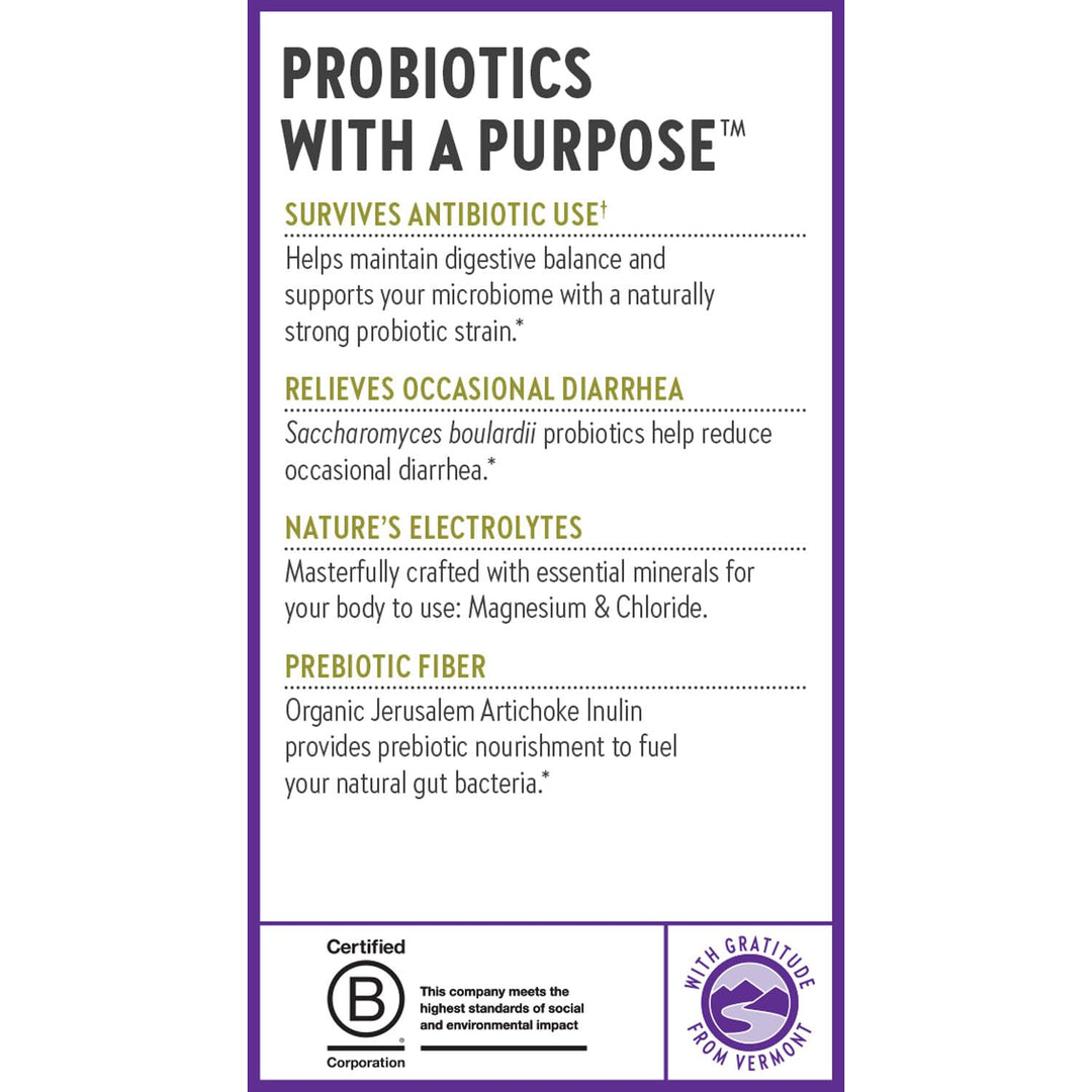 New Chapter All-Flora Probiotic Flora Fortify, Ultra-Concentrated Probiotics for Digestive Health, Survives Antibiotic Use, with Electrolytes + Inulin Prebiotic Fiber, 100% Vegan, 14-Day Supply
