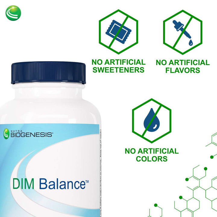 Nutra BioGenesis - DIM Balance - DIM Supplement with Diindolylmethane, Glycine, and Phosphatidylcholine - 60 Capsules