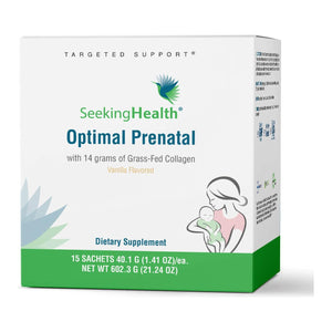 Seeking Health Optimal Prenatal with Collagen, Women�s Multivitamin with B12, L-5-MTHF, Choline, Methylation Support, Supports Fertility & Conception through Pregnancy & Breastfeeding (15 servings)*