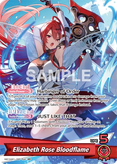 hololive OFFICIAL CARD GAME Start Deck – Oshi Justice, English Edition, 72-Card Preconstructed Deck (hOCG-hSD13e)