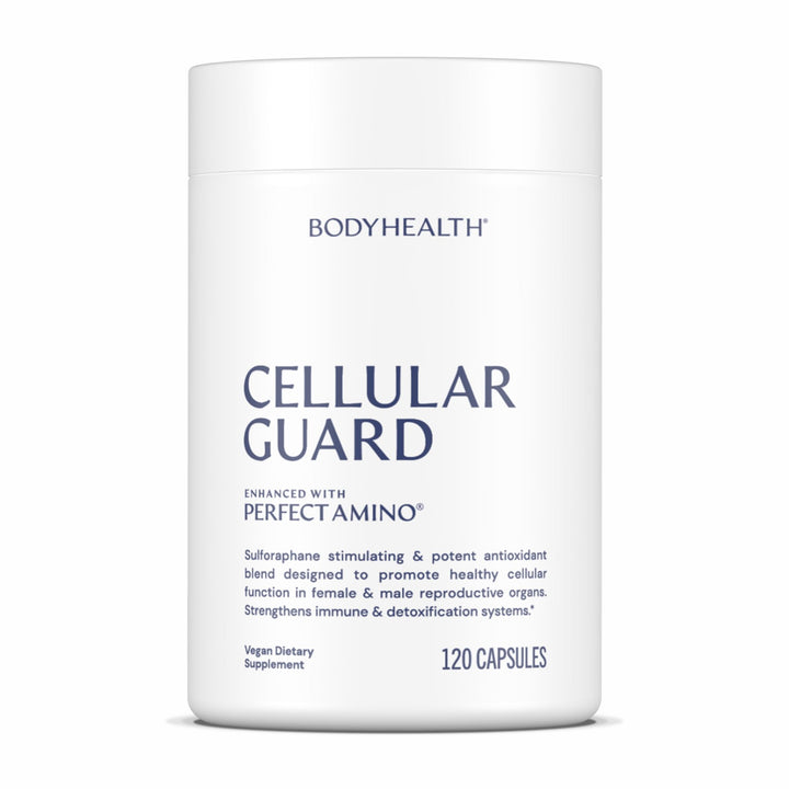 BodyHealth Cellular Guard - 100mg Vitamin C, 80mg Calcium | Sulforaphane Activation &amp; Antioxidant Support | Promotes Cellular Health, Immune Resilience &amp; Detox Pathways - 120 Capsules