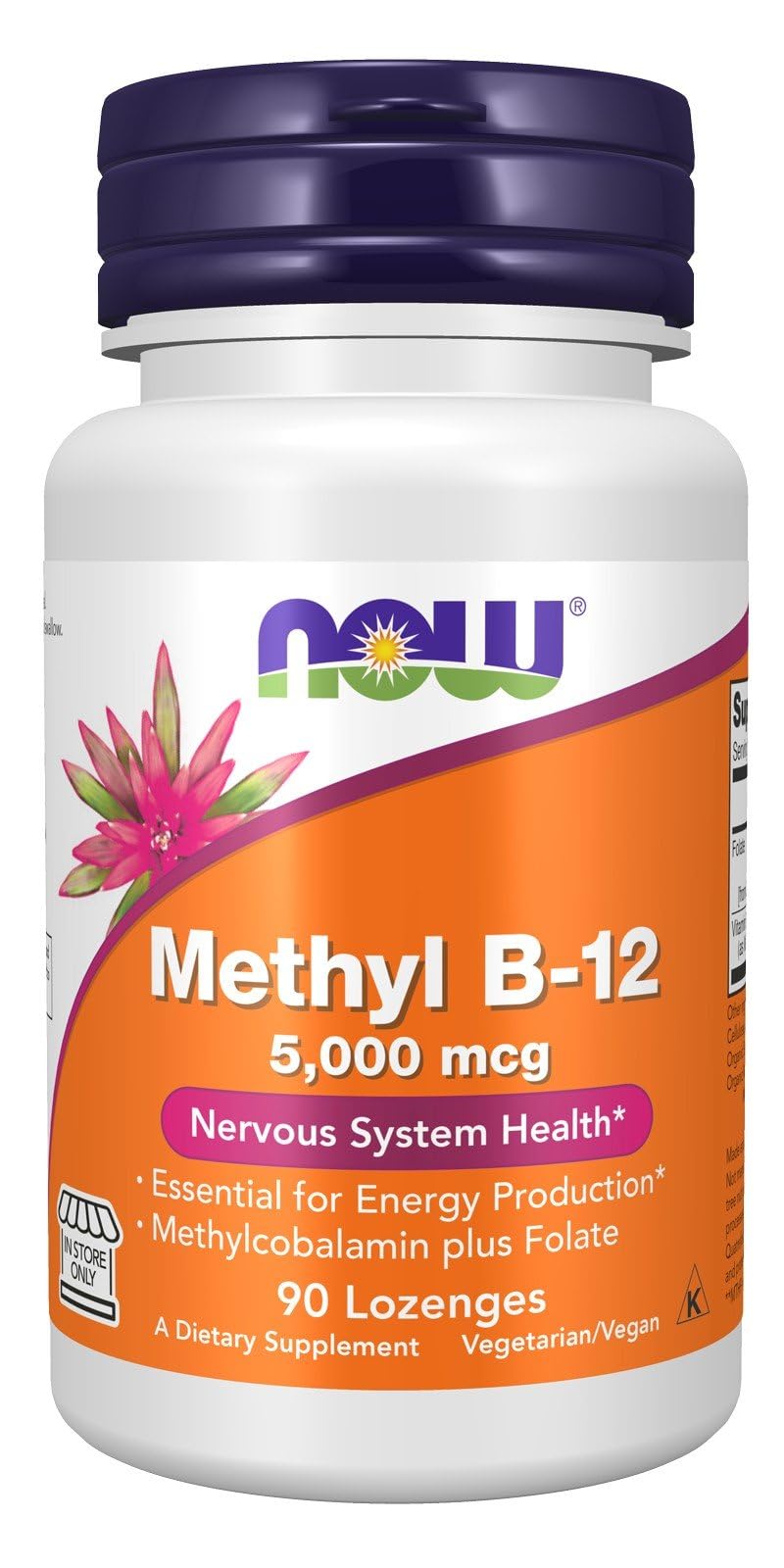 Now Foods Methyl B-12 5000mcg 90 Lozenge